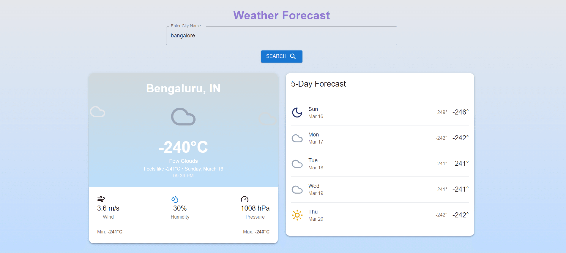 Weather Forecast